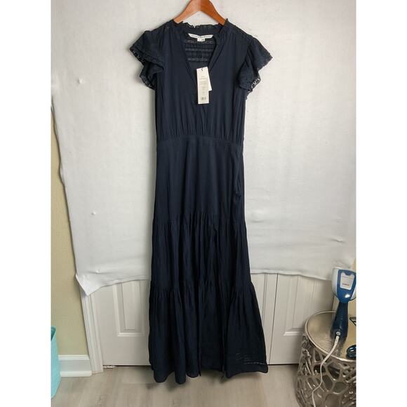 Veronica Beard Womens Satori Dress Black Ink Size 6 2205CO35D067 NWT Damaged - Picture 3 of 14